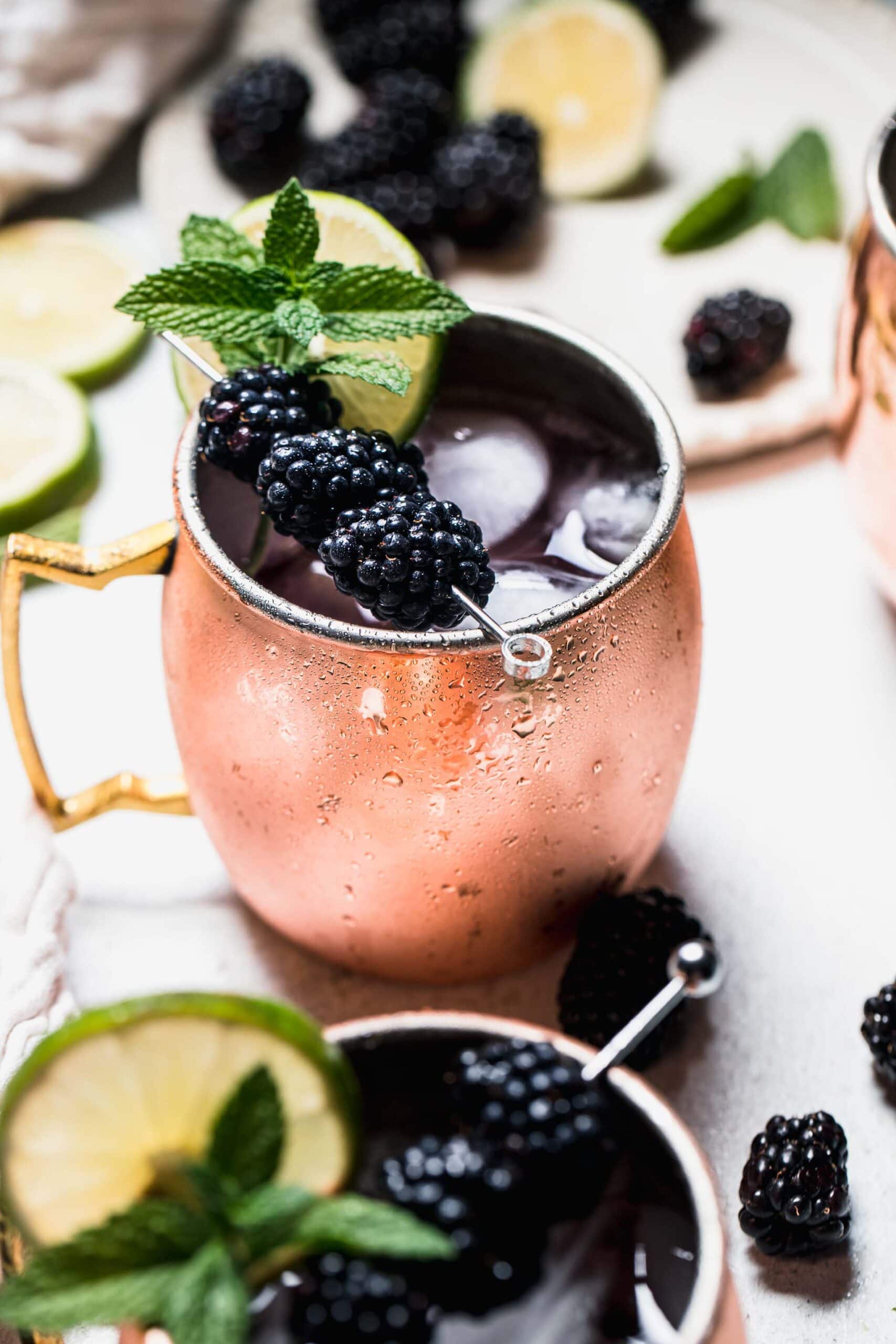 Blackberry Mule Cocktail Quick Easy Recipe Platings Pairings